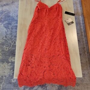 Lulu's Pink Spaghetti Strap Sundress Midi